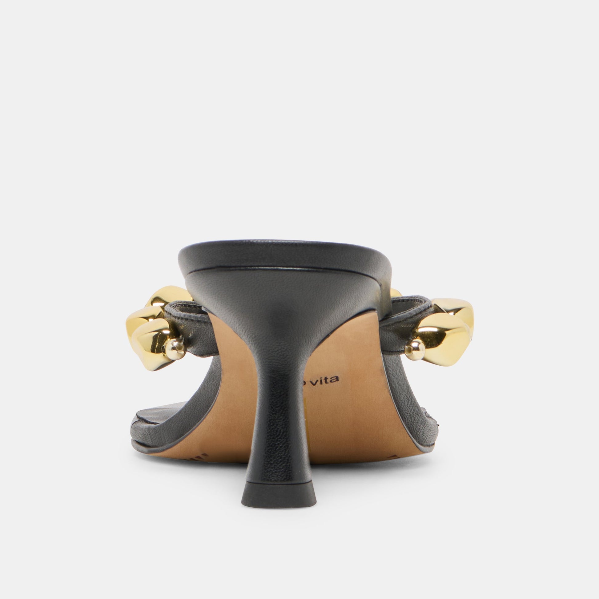 Dolce Vita Daksie Black Leather Heels