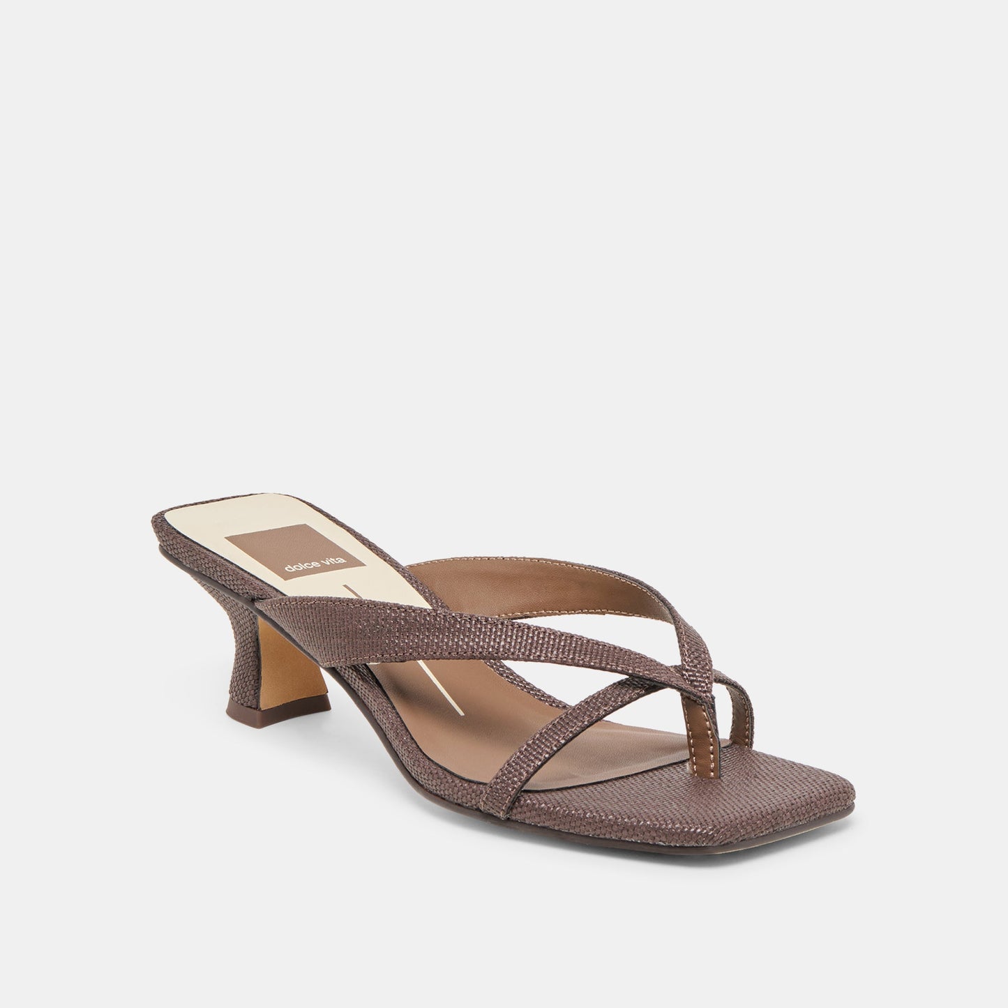 Dolce Vita Brevel Chocolate Raffia Heels