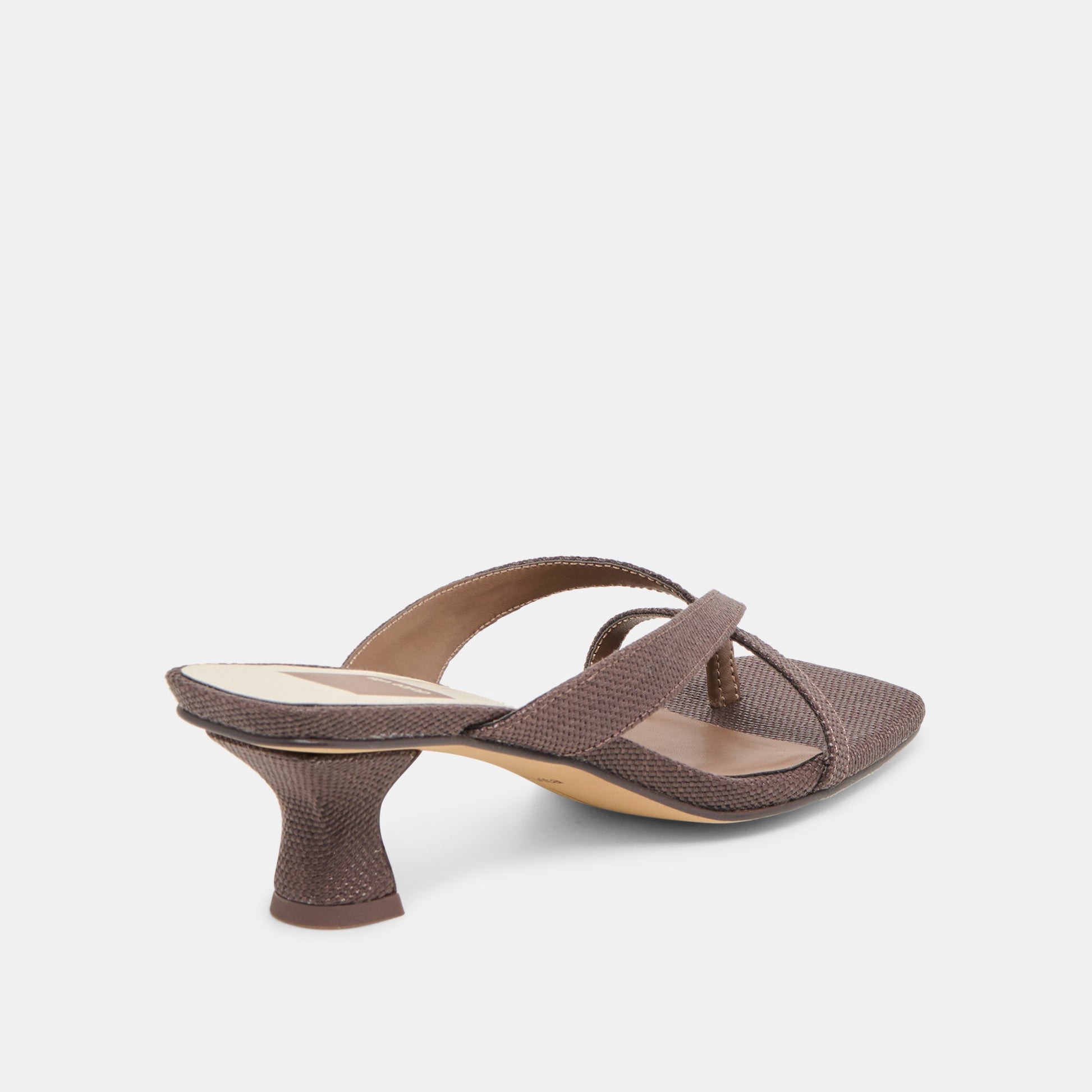 Dolce Vita Brevel Chocolate Raffia Heels