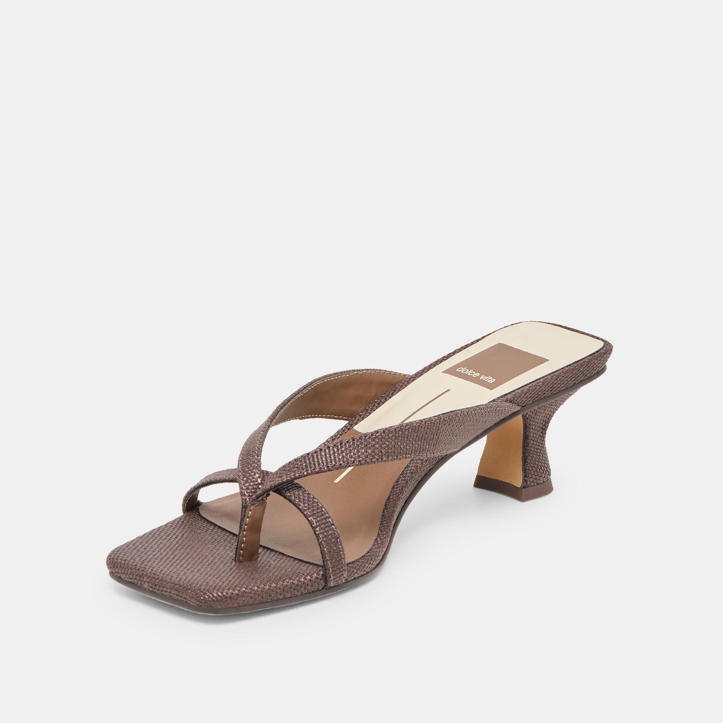 Dolce Vita Brevel Chocolate Raffia Heels