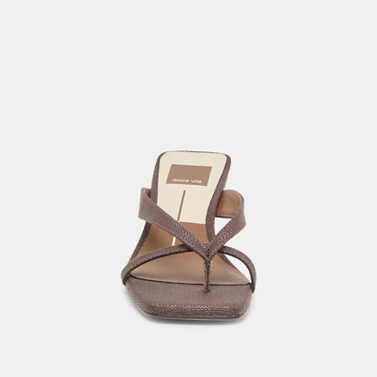 Dolce Vita Brevel Chocolate Raffia Heels