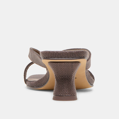 Dolce Vita Brevel Chocolate Raffia Heels
