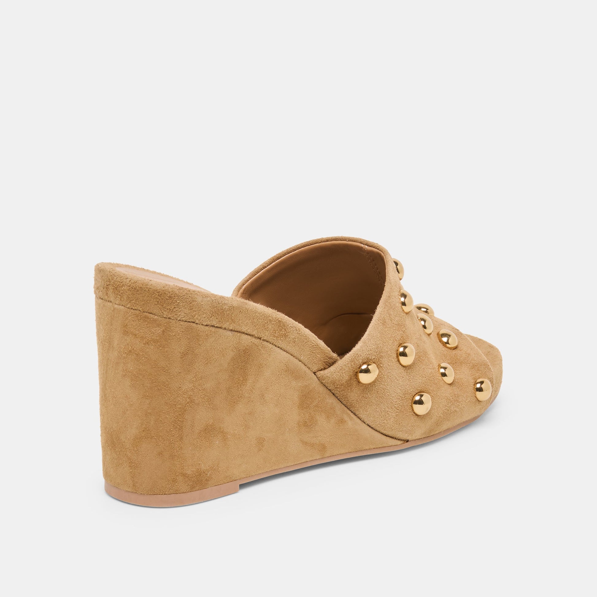 Dolce Vita Holta Stud Lt Brown Suede Wedges