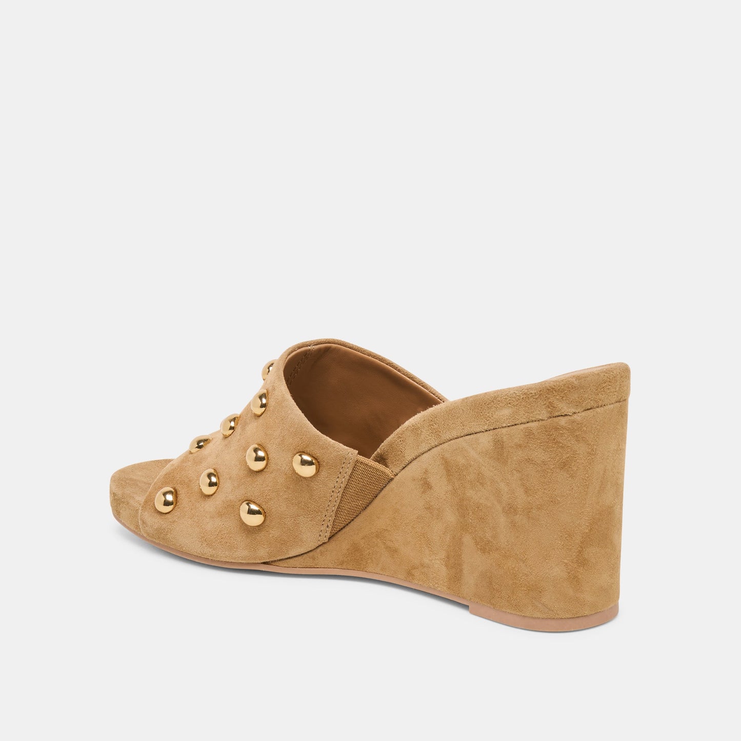 Dolce Vita Holta Stud Lt Brown Suede Wedges