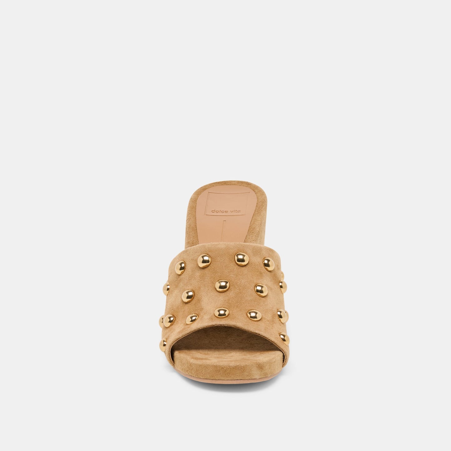Dolce Vita Holta Stud Lt Brown Suede Wedges