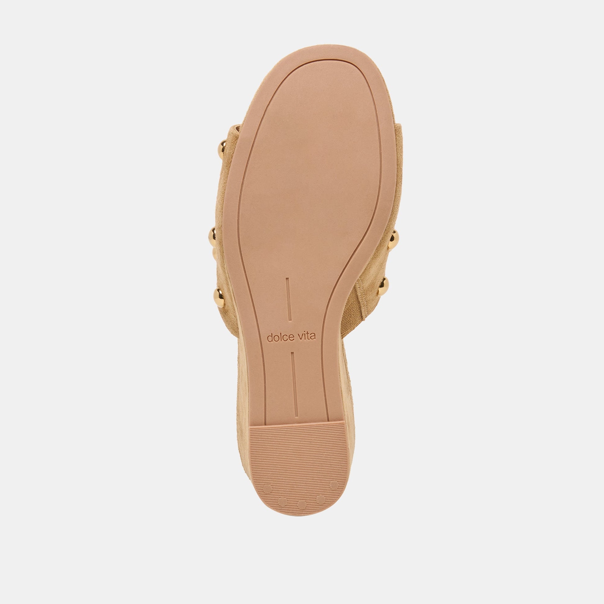 Dolce Vita Holta Stud Lt Brown Suede Wedges