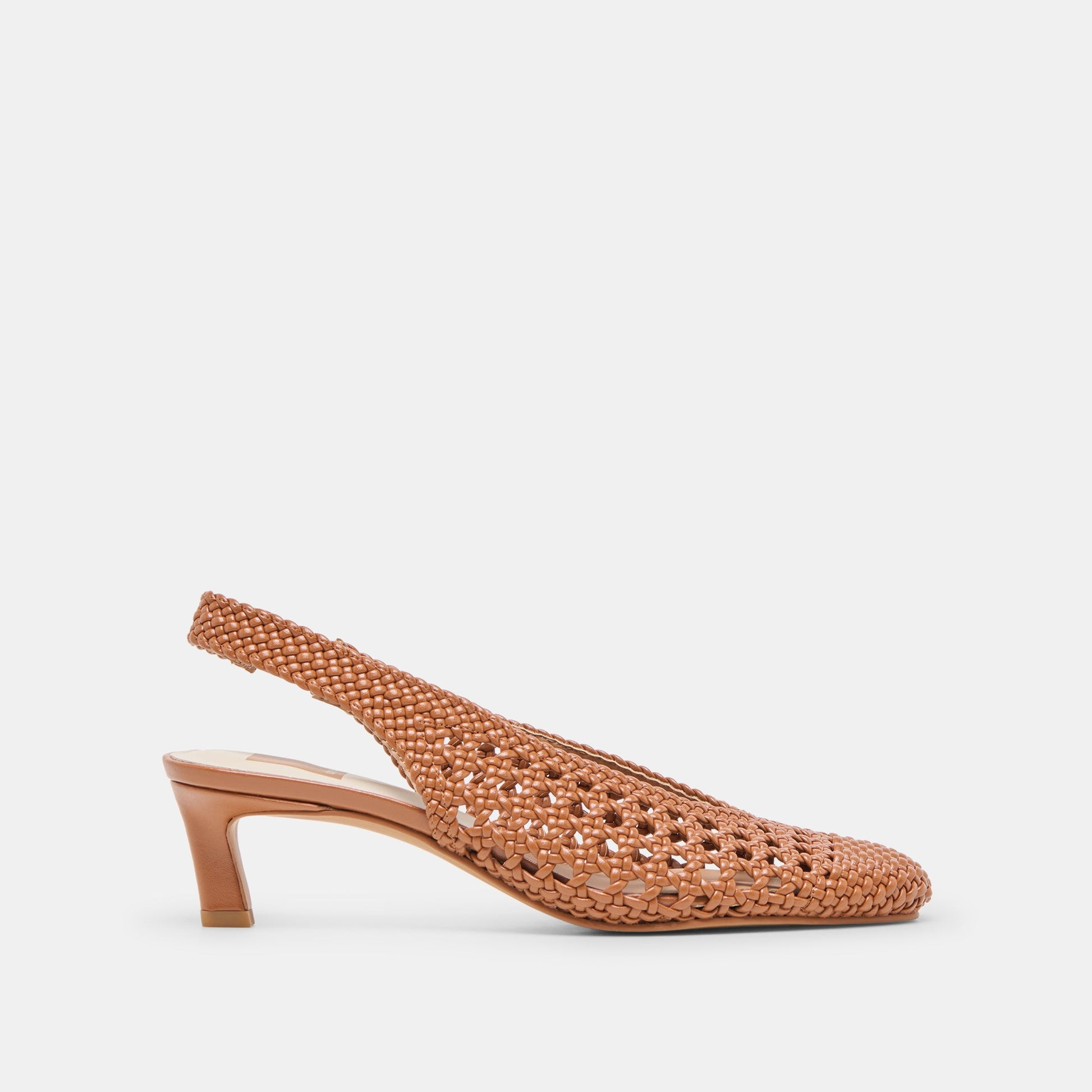 Dolce Vita Fawne Saddle Woven Stella Heels