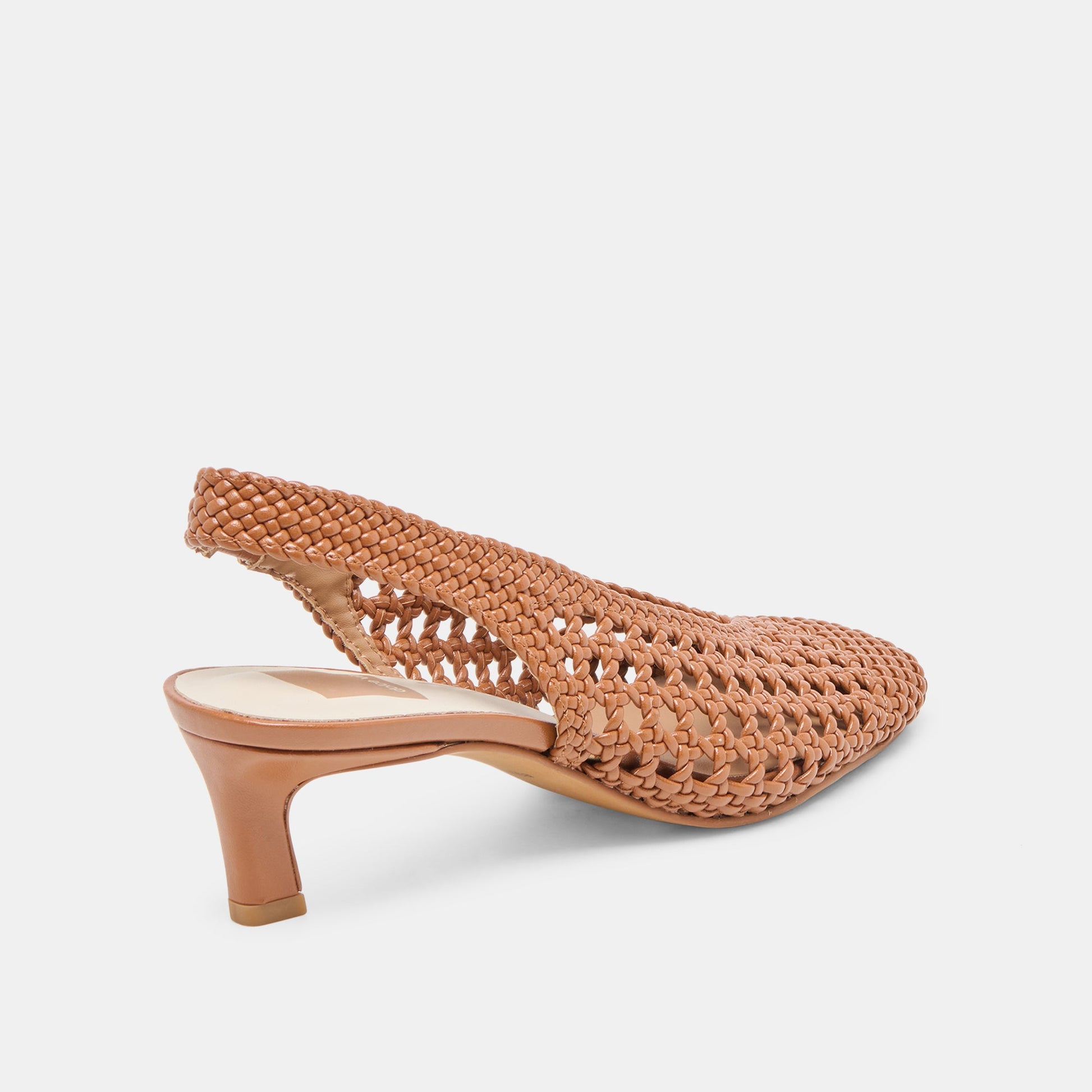 Dolce Vita Fawne Saddle Woven Stella Heels