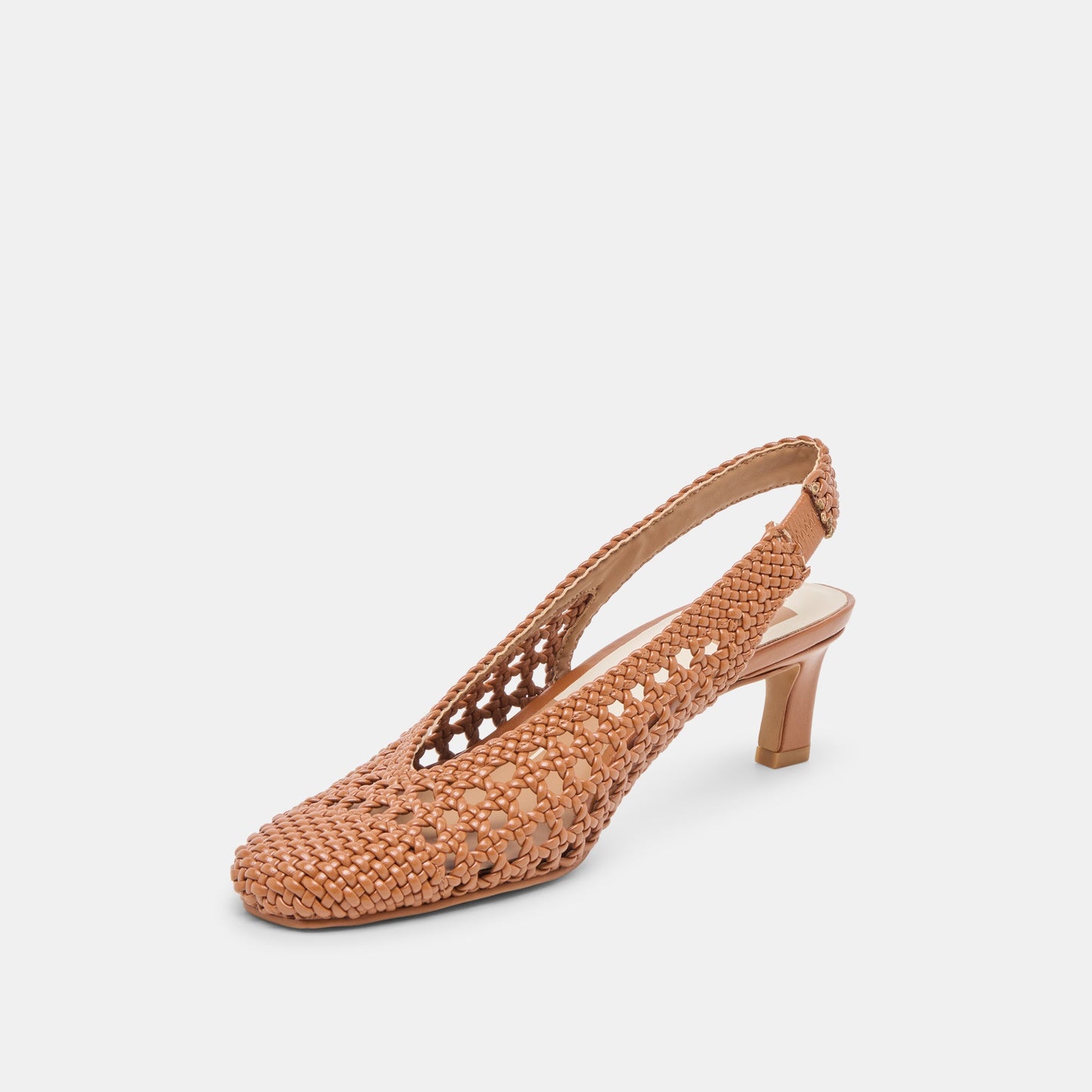Dolce Vita Fawne Saddle Woven Stella Heels