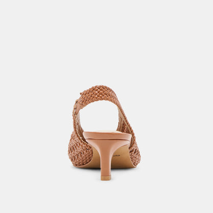 Dolce Vita Fawne Saddle Woven Stella Heels