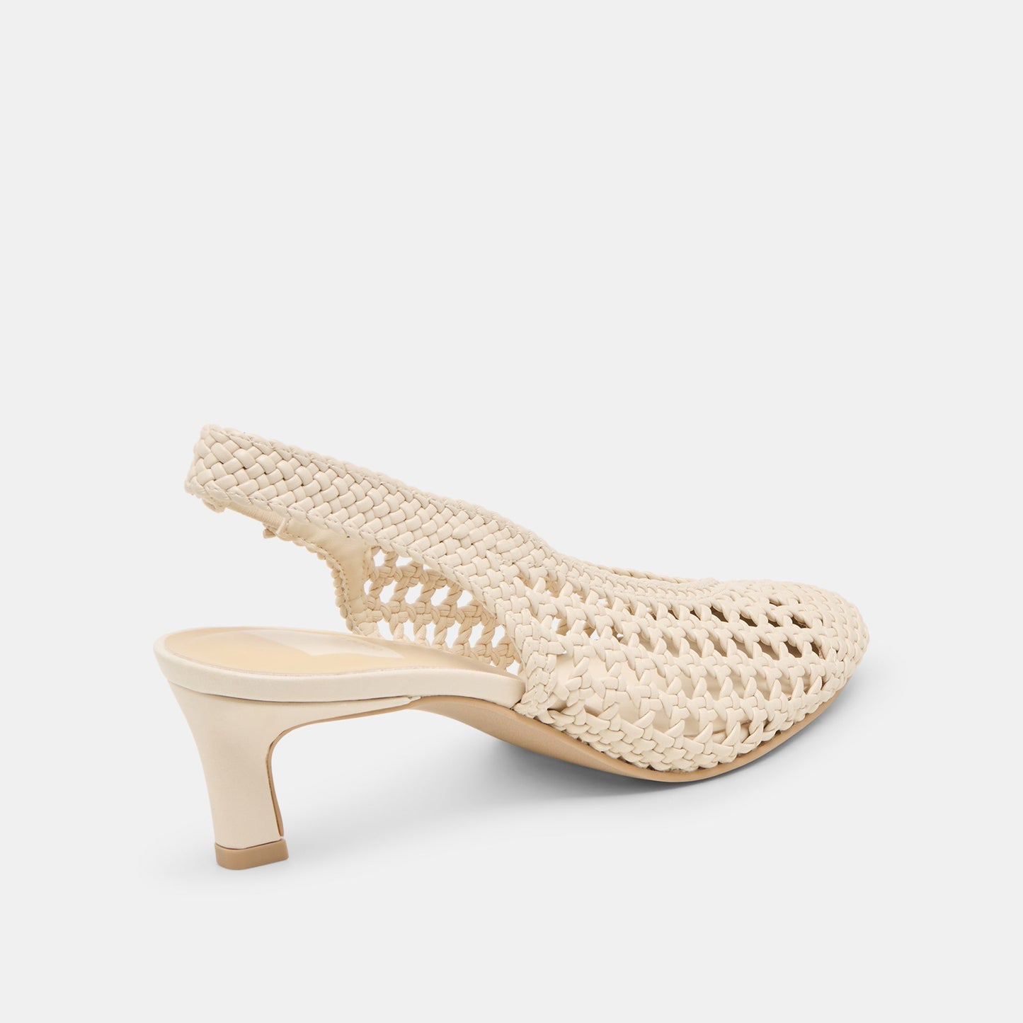 Dolce Vita Fawne Creme Woven Stella Heels