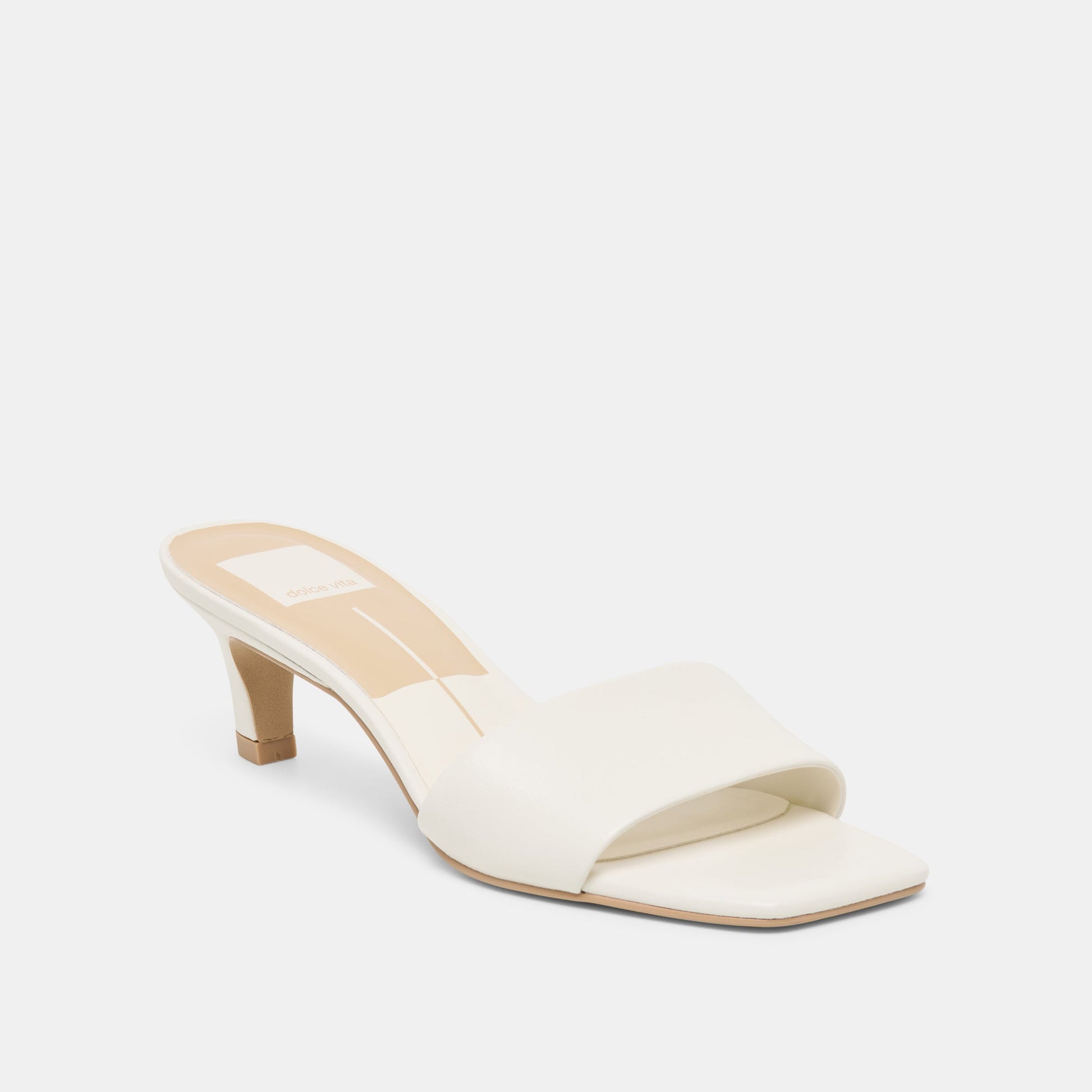 Dolce Vita Rexa True White Leather Heels