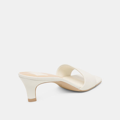 Dolce Vita Rexa True White Leather Heels