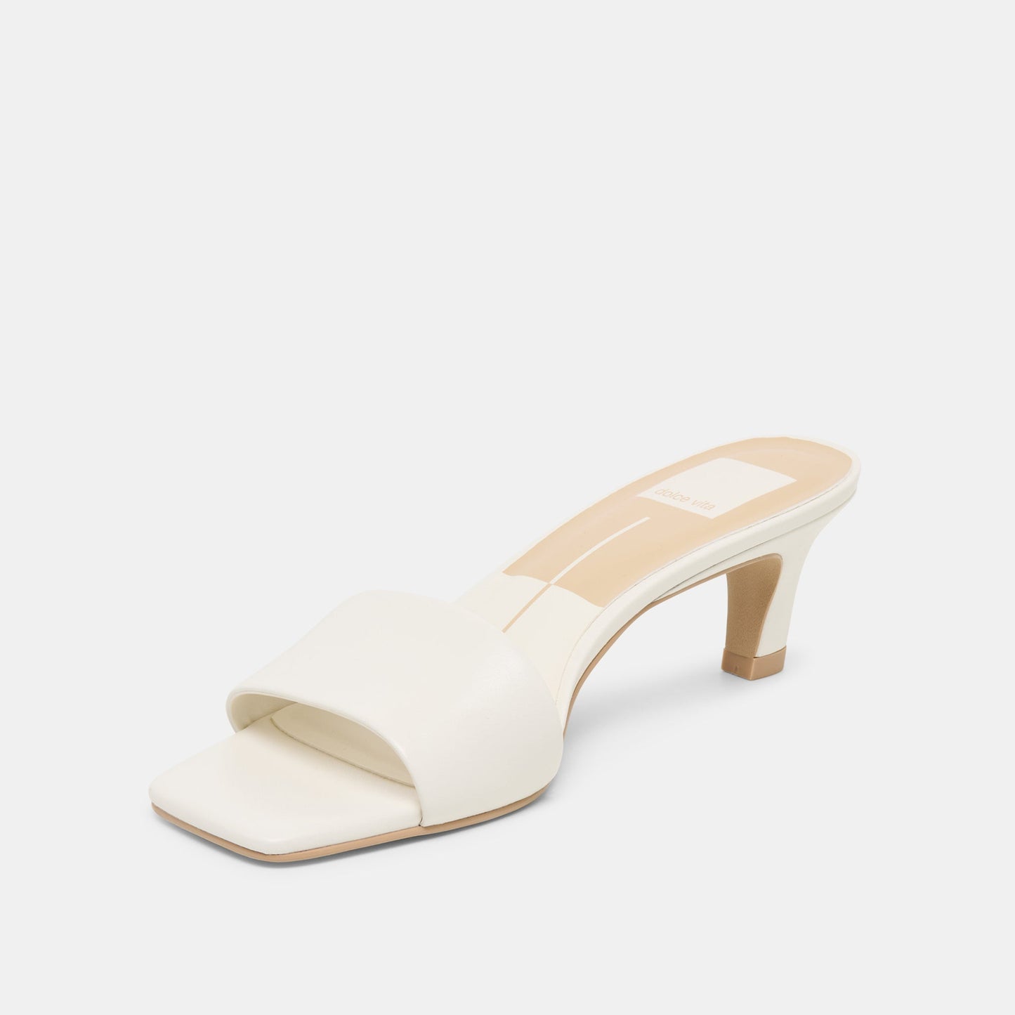 Dolce Vita Rexa True White Leather Heels
