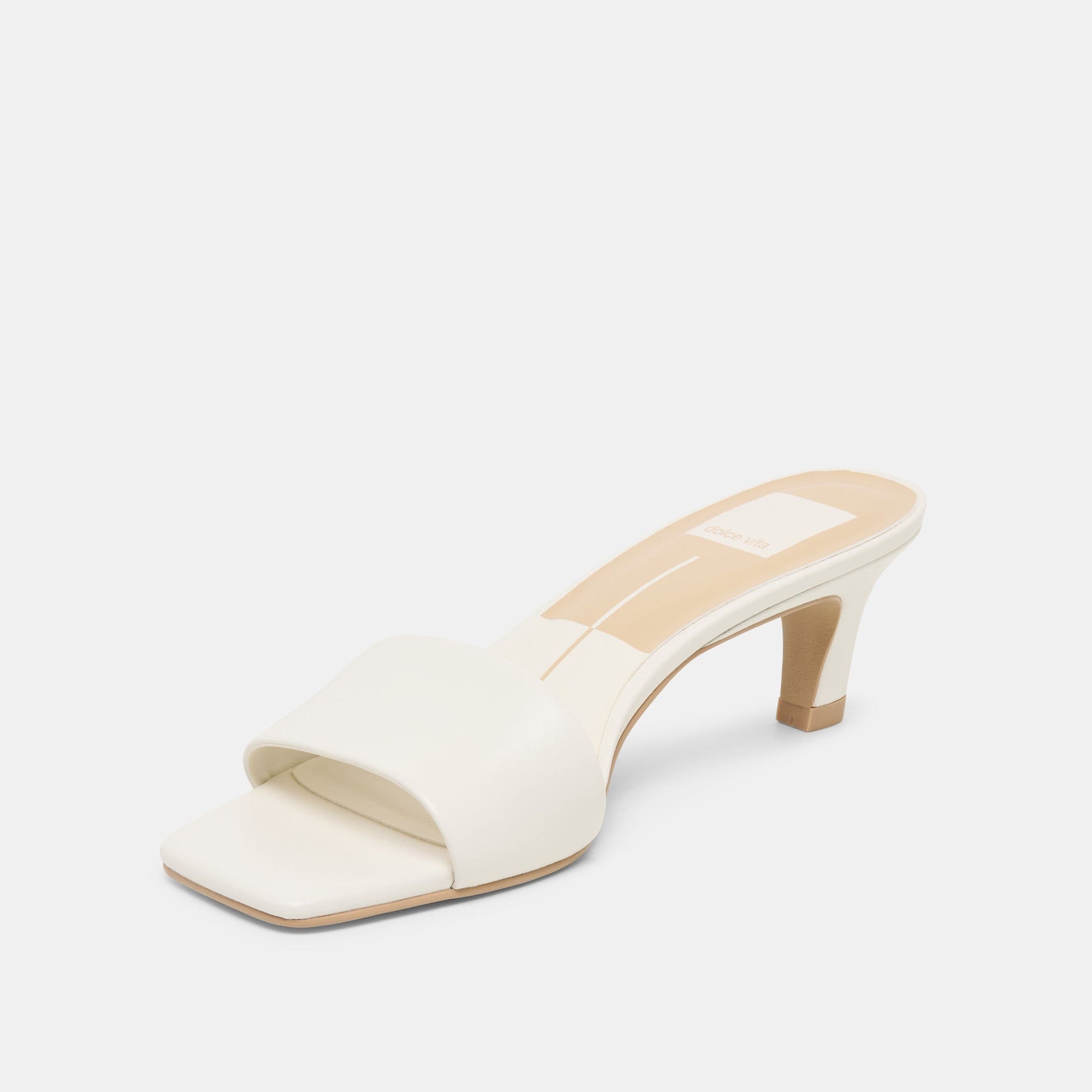 Dolce Vita Rexa True White Leather Heels