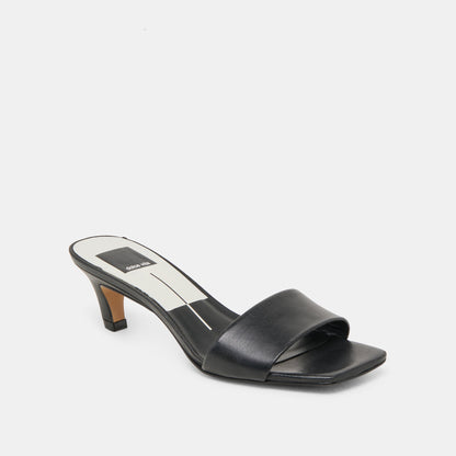Dolce Vita Rexa Black Leather Heels