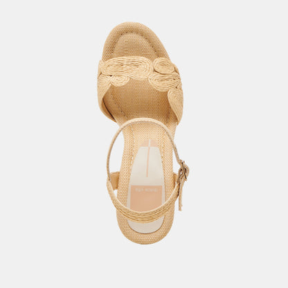 Dolce Vita TINAYA HEELS LT NATURAL RAFFIA