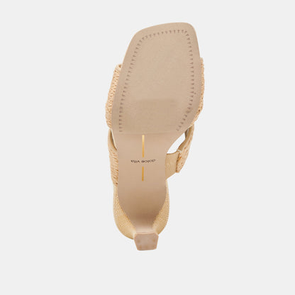Dolce Vita Gitel Lt Natural Raffia Heels