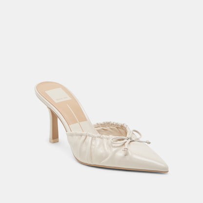 Dolce Vita KAIRI HEELS IVORY CRINKLE PATENT