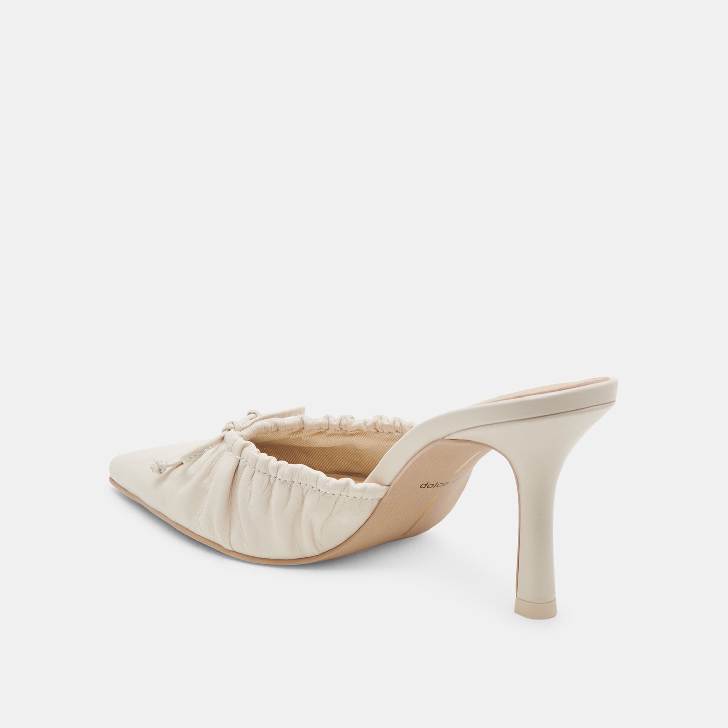 Dolce Vita KAIRI HEELS IVORY CRINKLE PATENT