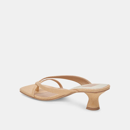 Dolce Vita Brevel Natural Raffia Heels