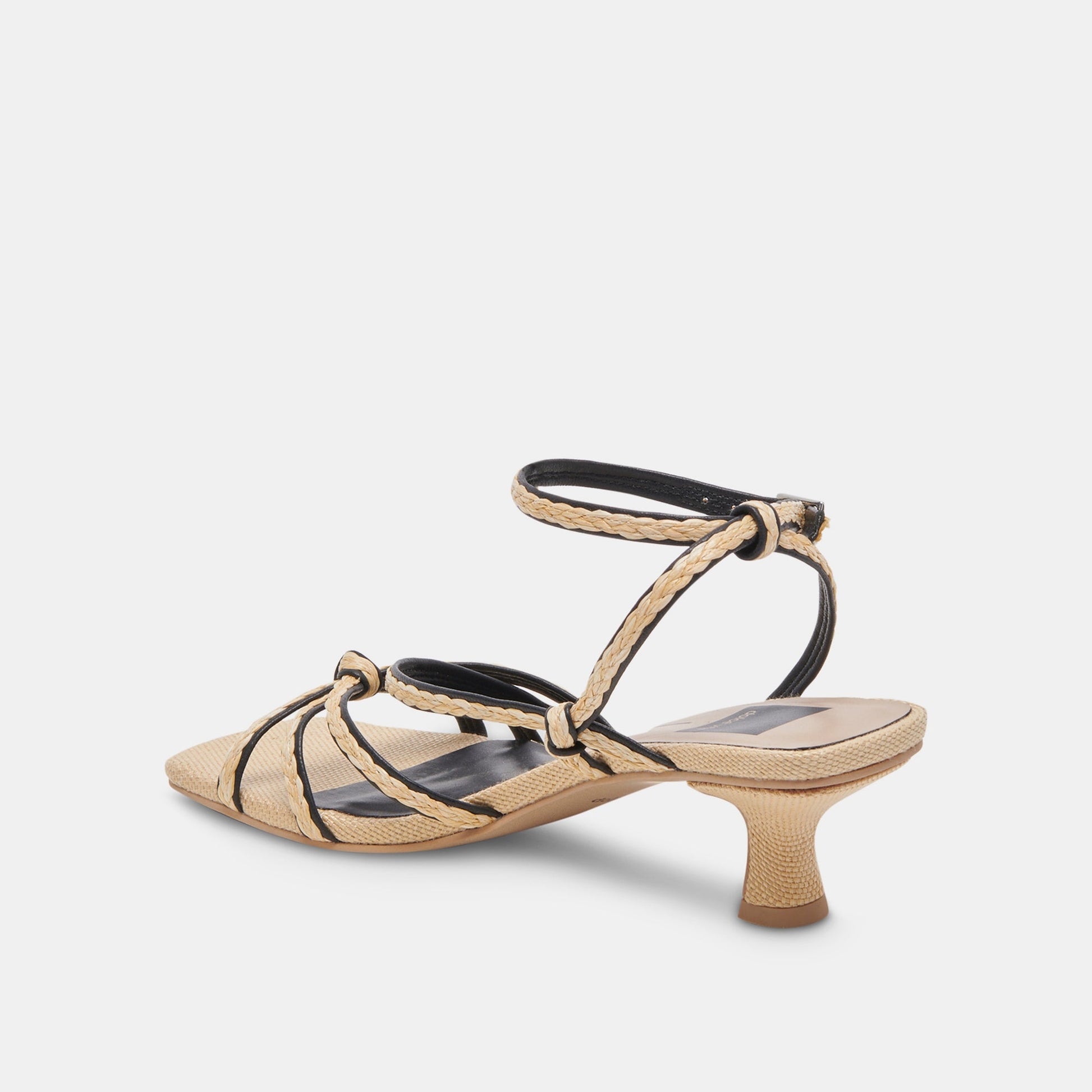 Dolce Vita BEV BRAID WIDE HEELS BLACK NATURAL JUTE