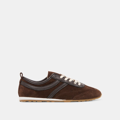 Dolce Vita Viper Dk Brown Suede Sneakers