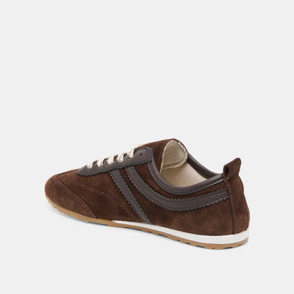 Dolce Vita Viper Dk Brown Suede Sneakers