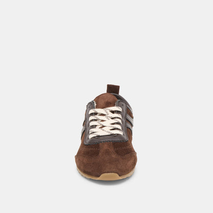 Dolce Vita Viper Dk Brown Suede Sneakers
