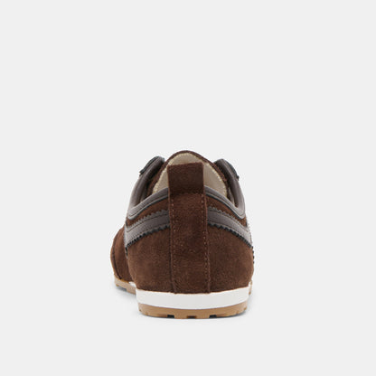 Dolce Vita Viper Dk Brown Suede Sneakers
