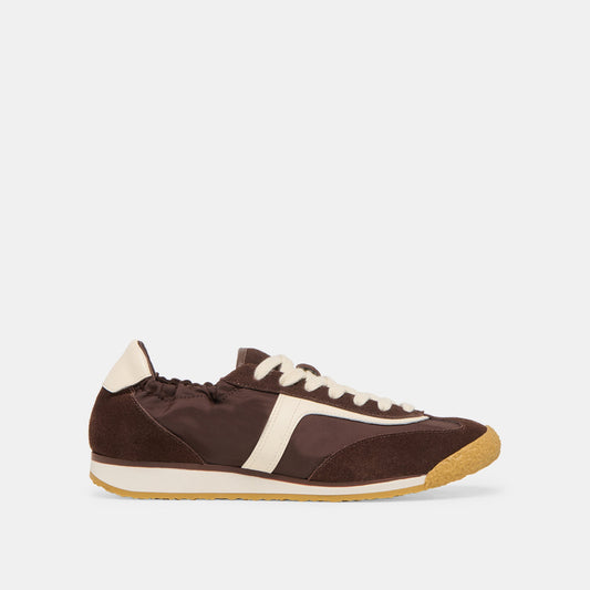 Dolce Vita Sariya Dk Brown Nylon Sneakers