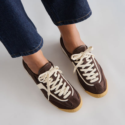 Dolce Vita Sariya Dk Brown Nylon Sneakers