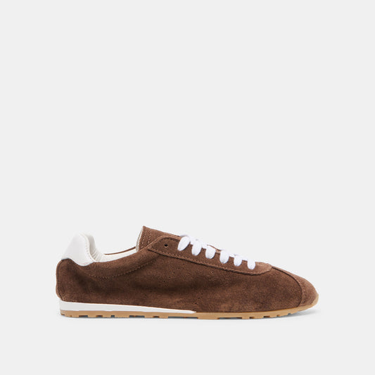 Dolce Vita Serina Dk Brown Suede Sneakers