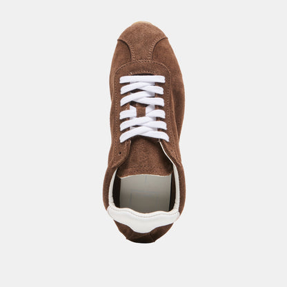 Dolce Vita Serina Dk Brown Suede Sneakers