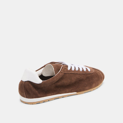 Dolce Vita Serina Dk Brown Suede Sneakers