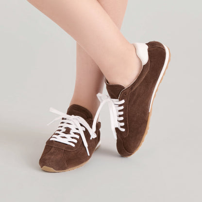 Dolce Vita Serina Dk Brown Suede Sneakers