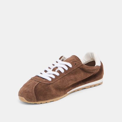 Dolce Vita Serina Dk Brown Suede Sneakers