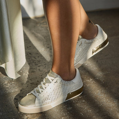 Dolce Vita ZINA SNEAKERS BONE GOLD WOVEN