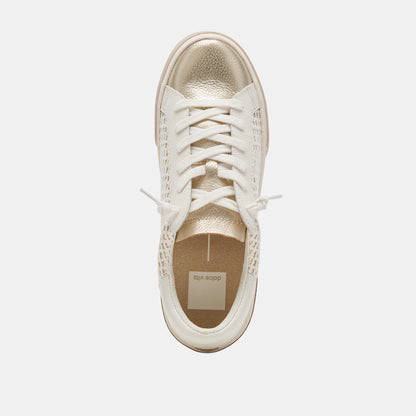 Dolce Vita ZINA SNEAKERS BONE GOLD WOVEN