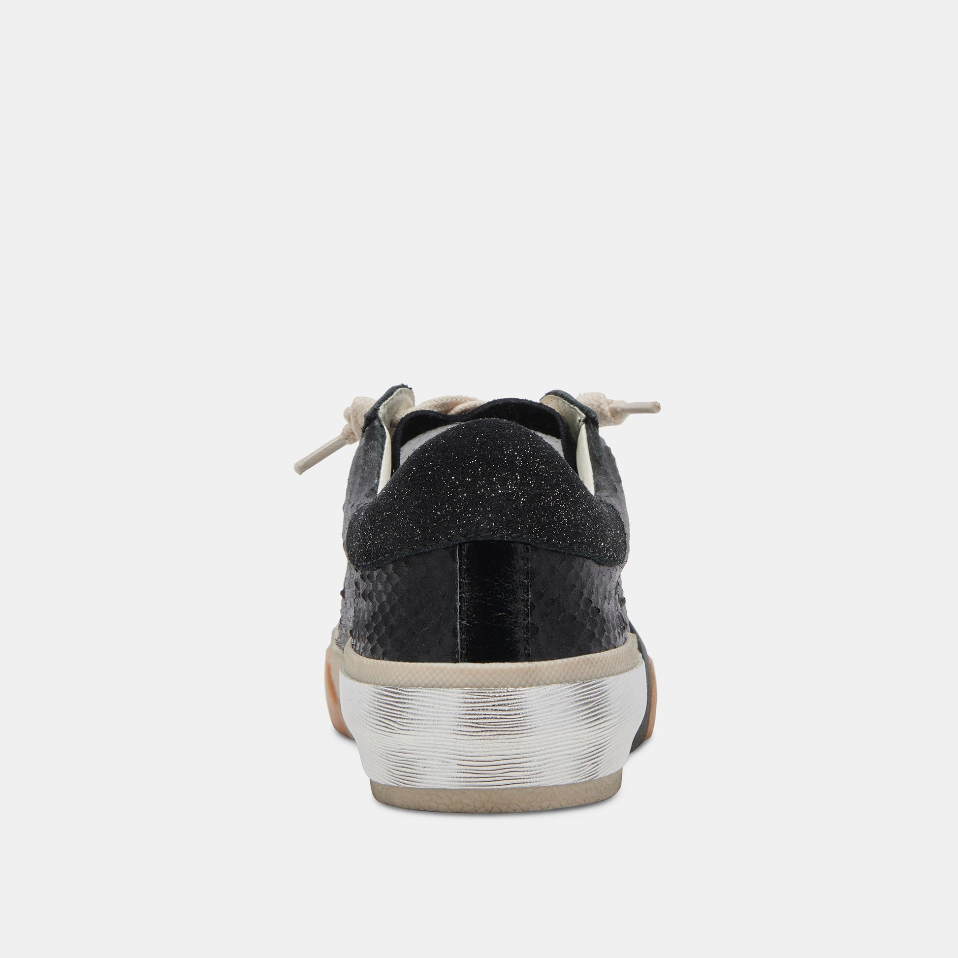 Dolce Vita Zina Sneakers Onyx Embossed Leather
