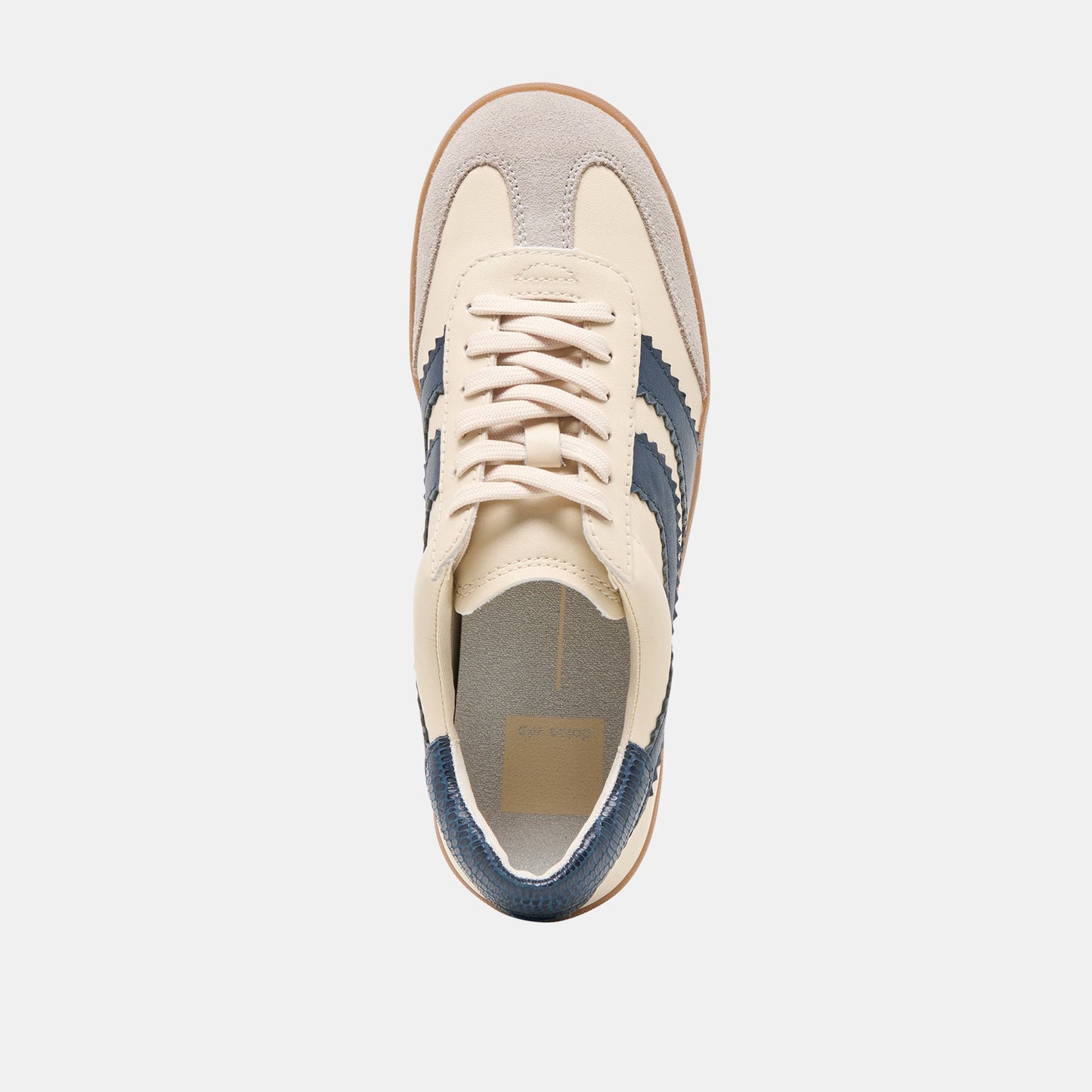 Dolce Vita Merit White Navy Leather Sneakers