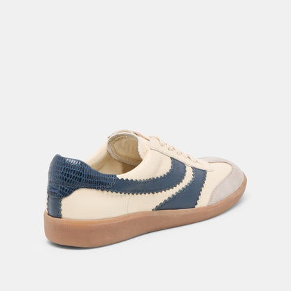 Dolce Vita Merit White Navy Leather Sneakers