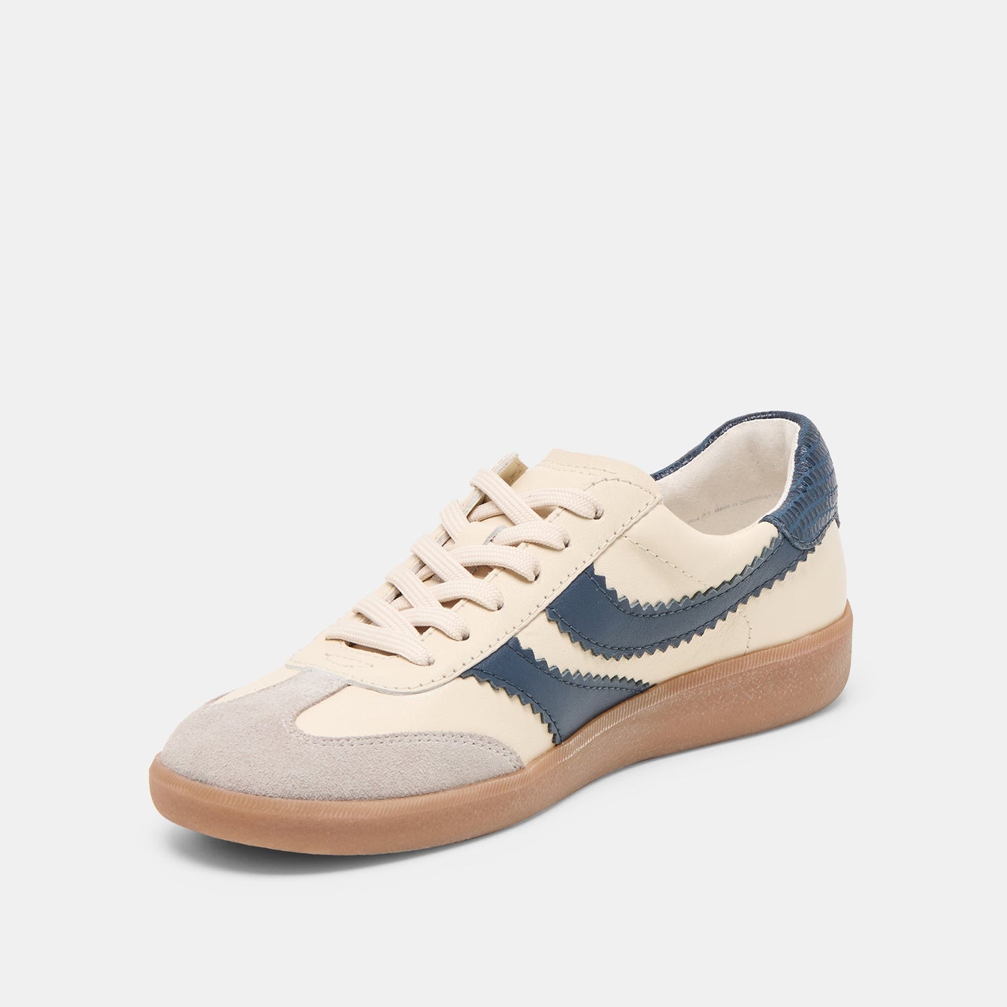 Dolce Vita Merit White Navy Leather Sneakers