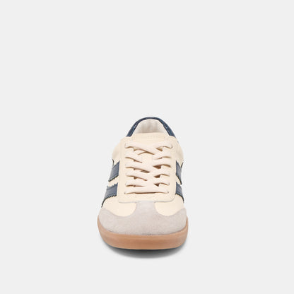 Dolce Vita Merit White Navy Leather Sneakers