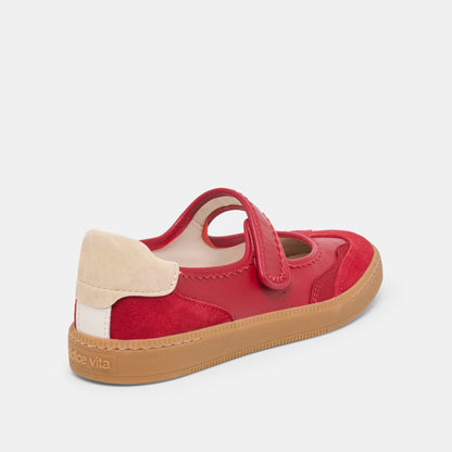 Dolce Vita Nanet Crimson Leather Sneakers
