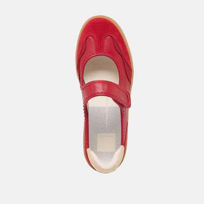 Dolce Vita Nanet Crimson Leather Sneakers