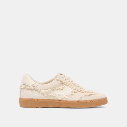 Dolce Vita Notice Lace Ivory Suede Sneakers