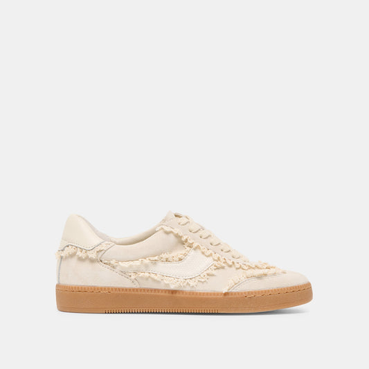 Dolce Vita Notice Lace Ivory Suede Sneakers
