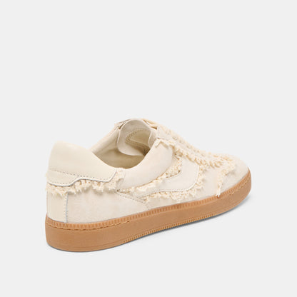 Dolce Vita Notice Lace Ivory Suede Sneakers