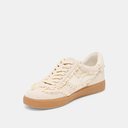 Dolce Vita Notice Lace Ivory Suede Sneakers